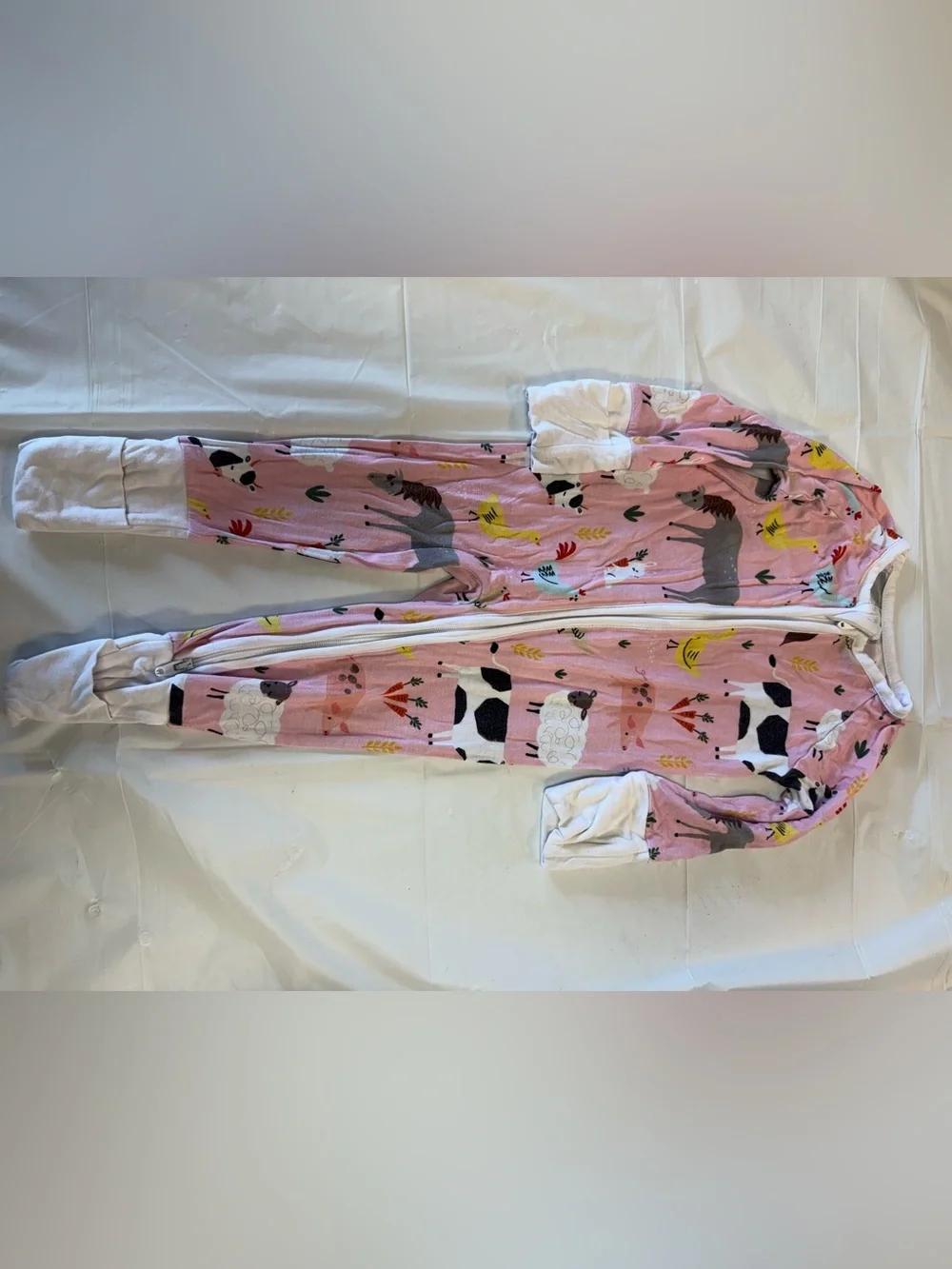 Little Sleepies Pink Animal Print Footed Sleep Sack
